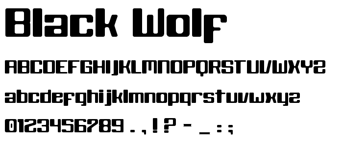 Black Wolf font
